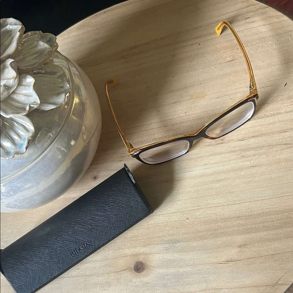 Prada VPR 230 FAL-101 Tortoise Brown Gold Eyeglasses Frames 54-17 140 Italy